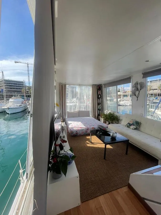 Light Bedroom In A Home Boat Barcelona
