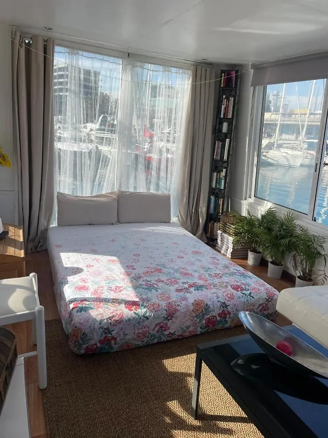 Light Bedroom In A Home Boat Barcelona Spain